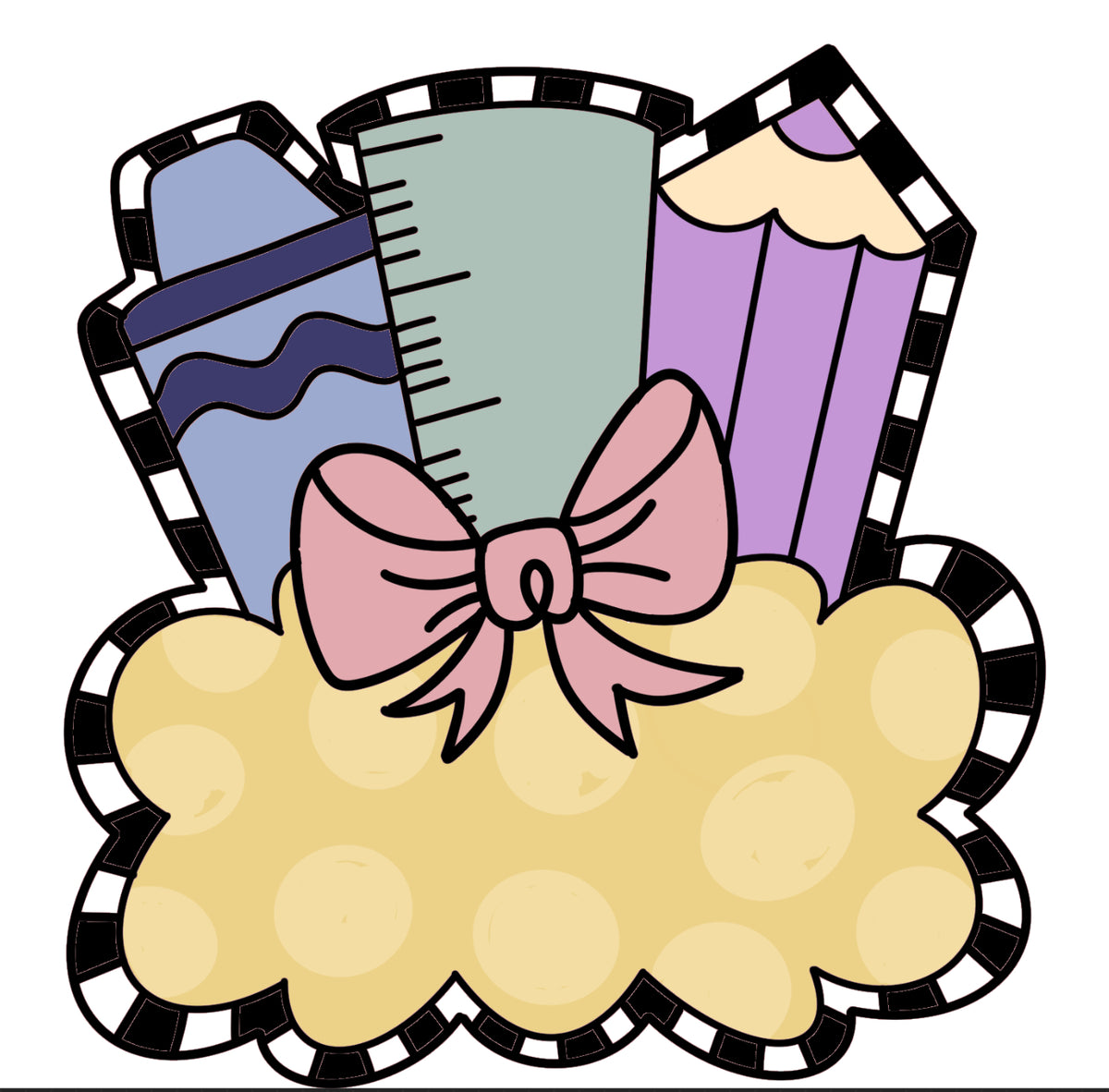 Teacher with Bow - Painted Beauty Designs