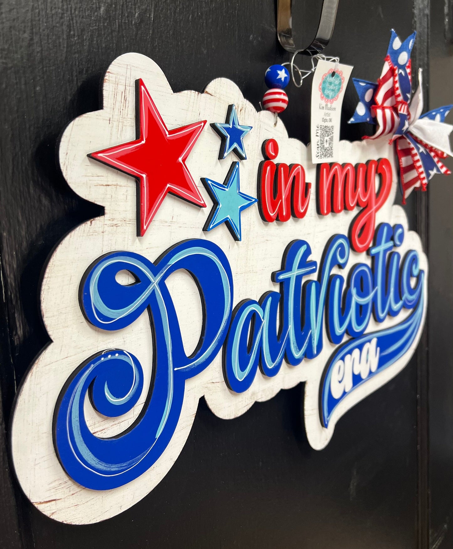 Patriotic Era 3D Door Hanger, USA Stars, 4th of July Decor