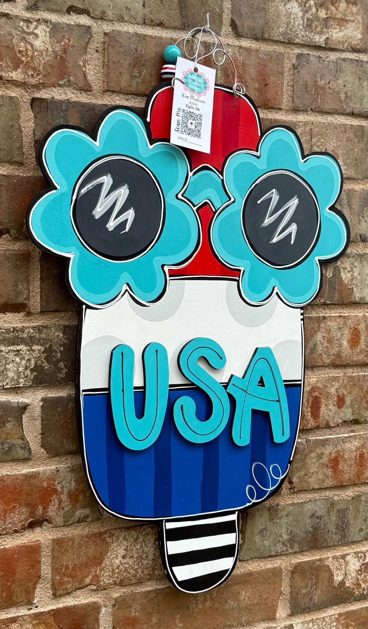 Bomb Pop Sunglasses Door Hanger: 4th of July Decor