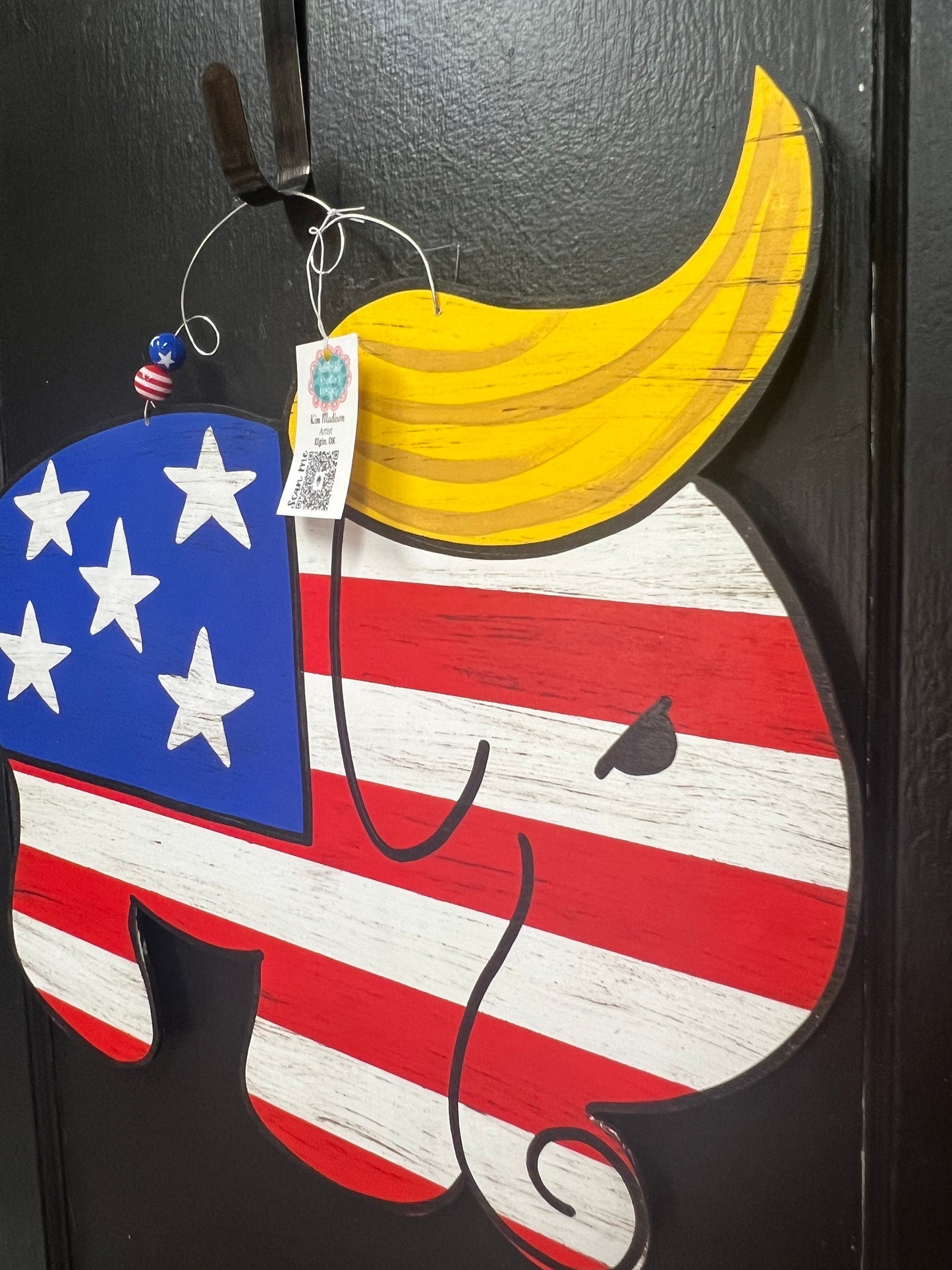 Trump Elephant Door Hanger, Patriotic USA Decor, 21x23