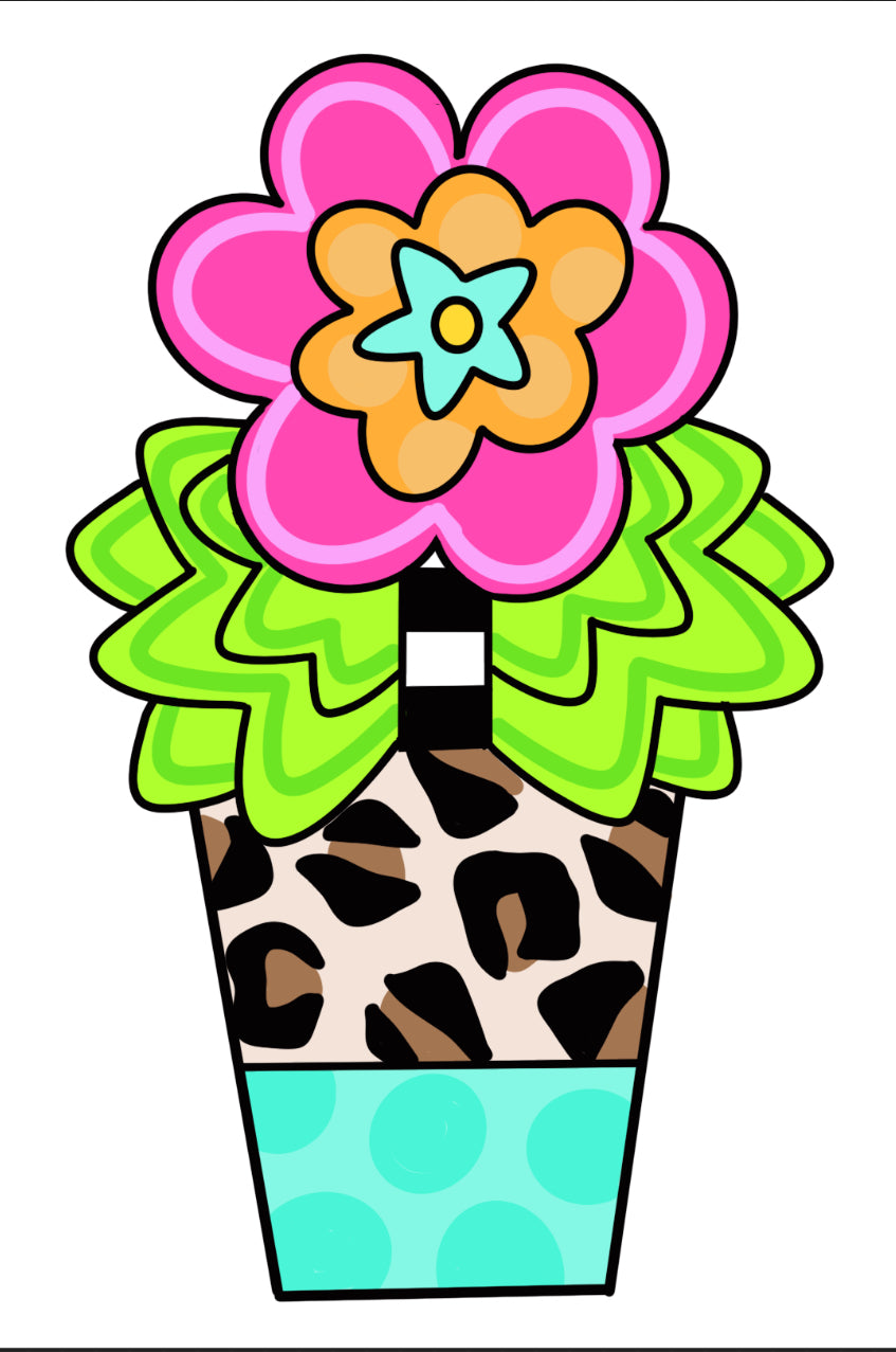 Flower in Pot - Painted Beauty Designs