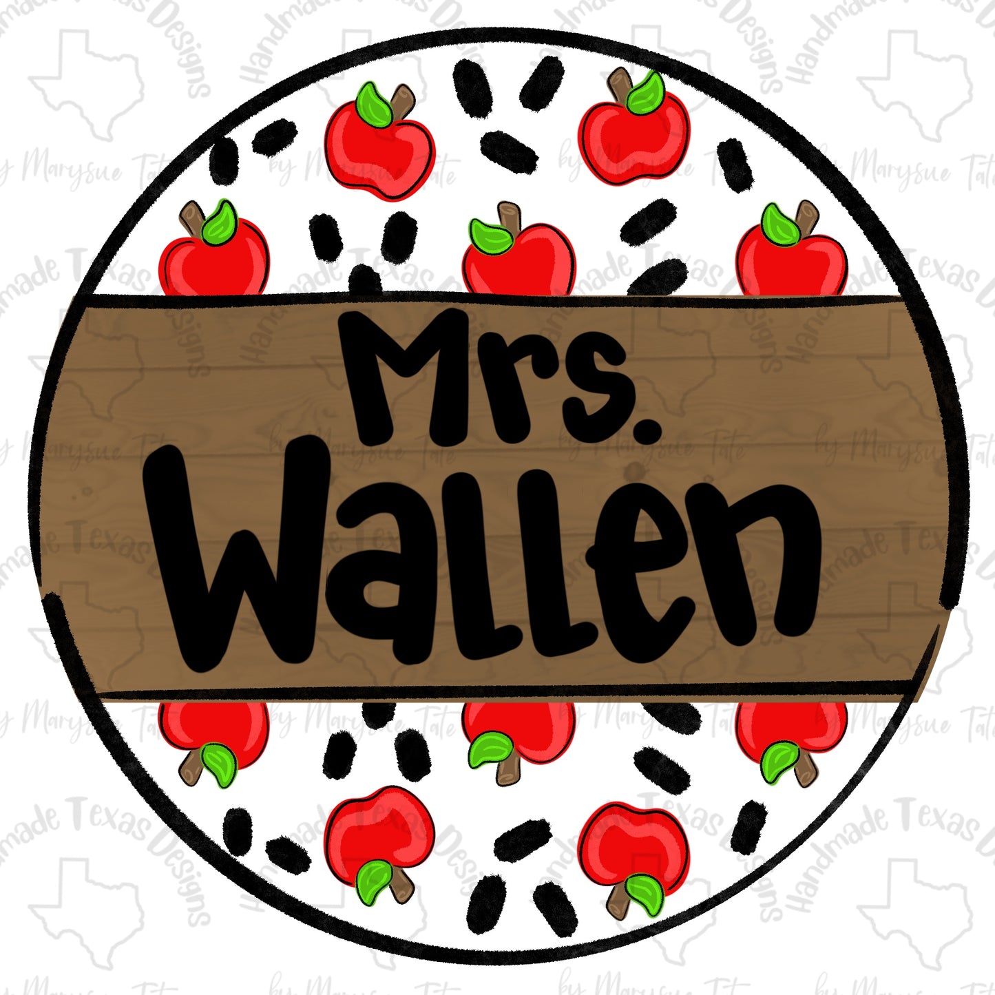 Apple Round - Handmade Texas Designs