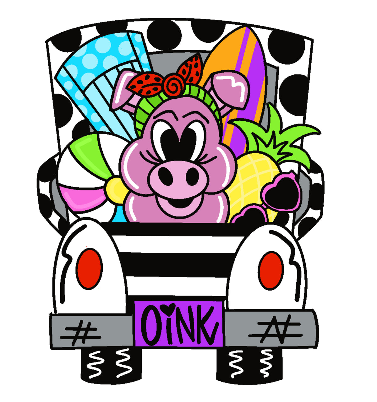 Summer Pig Truck - Painted Beauty Designs