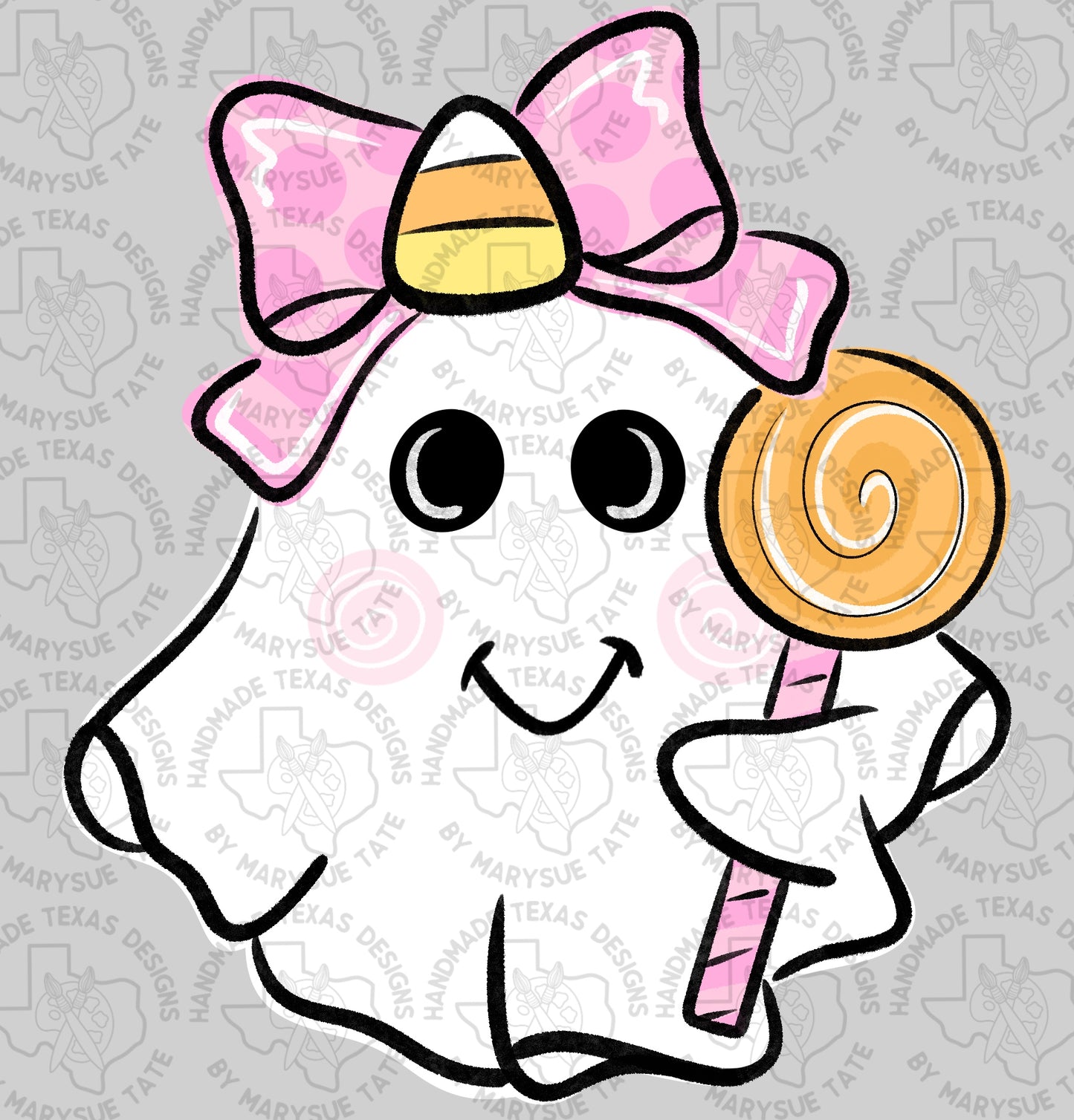 Bow Ghost Candy - Handmade Texas Designs