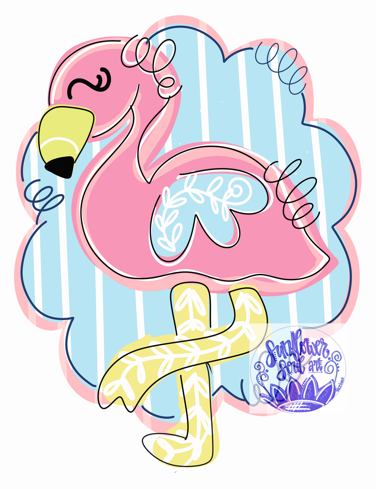 Flamingo - Sunflower Soul Art