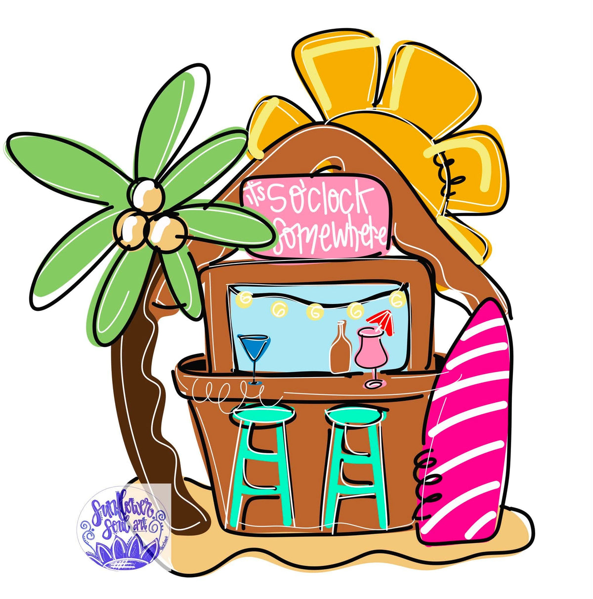 Tiki Hut - Sunflower Soul Art