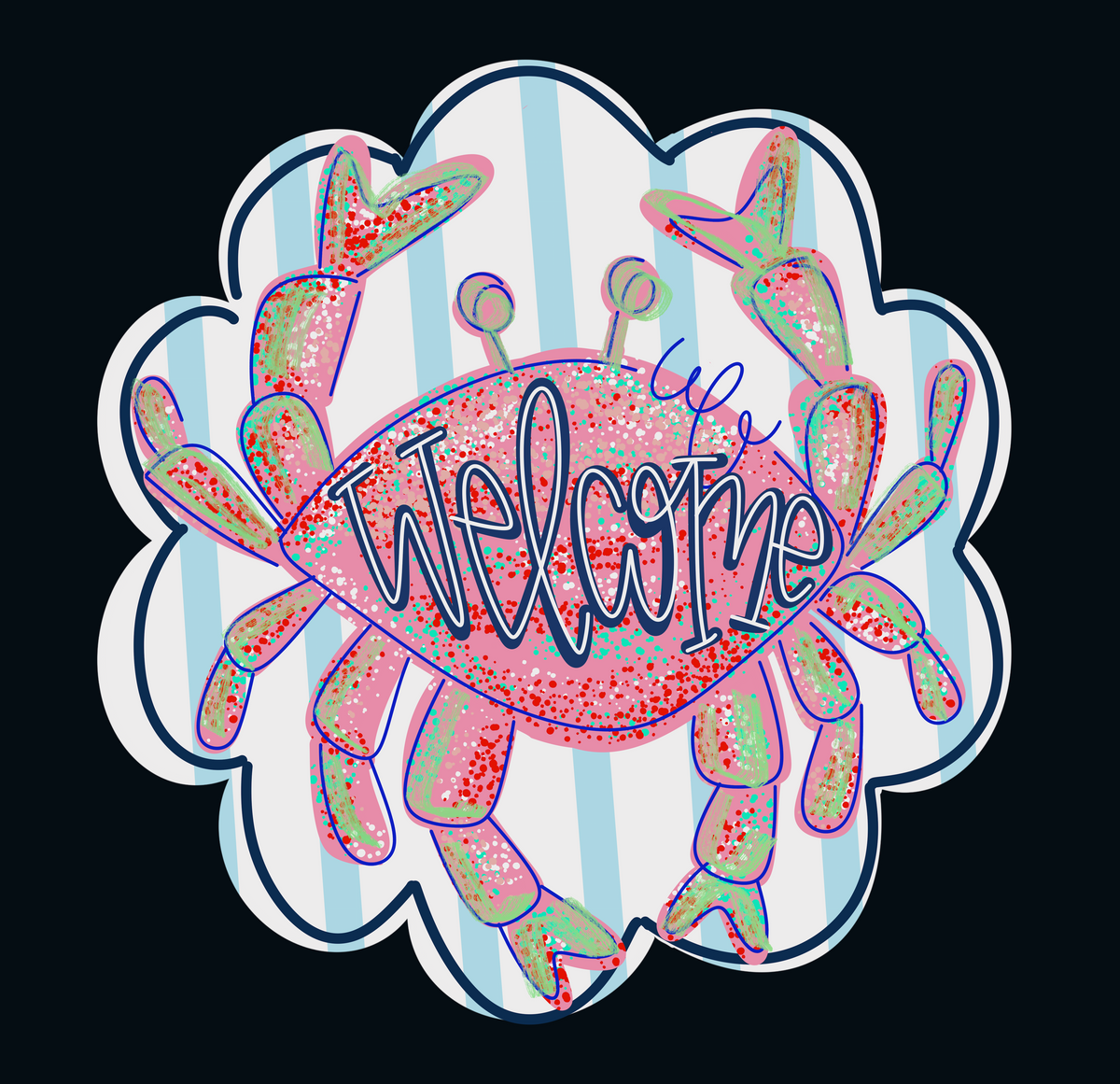 Welcome Crab - Sunflower Soul Art