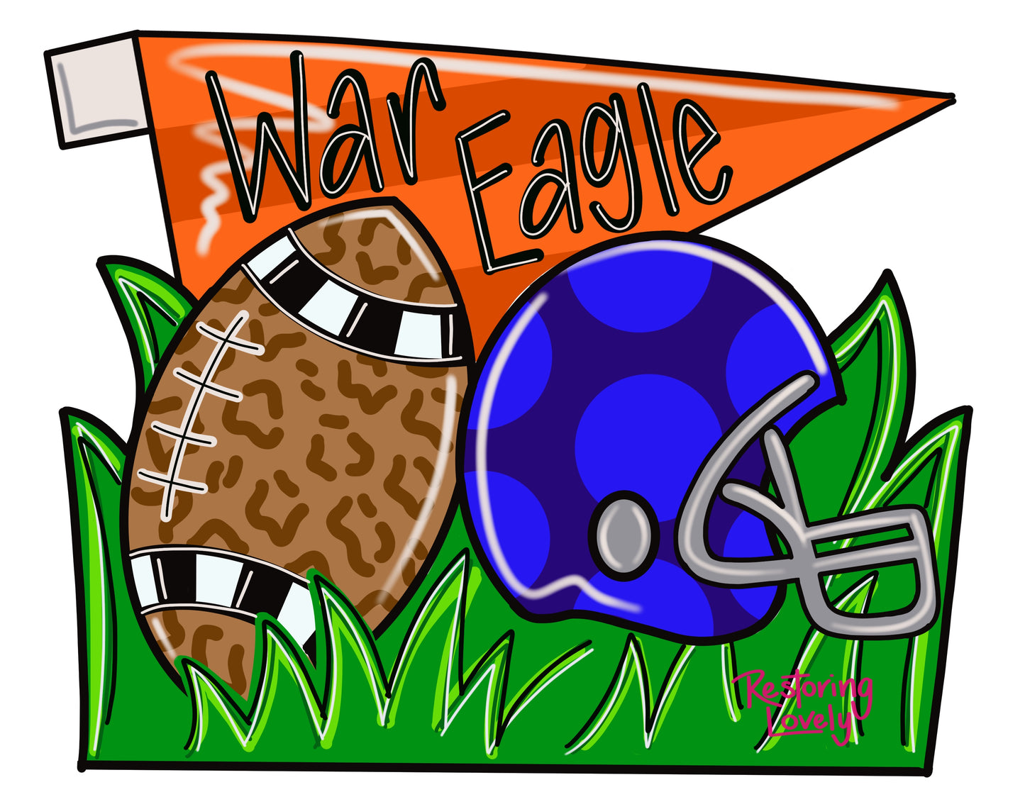 Football Helmet - Restoring Lovely