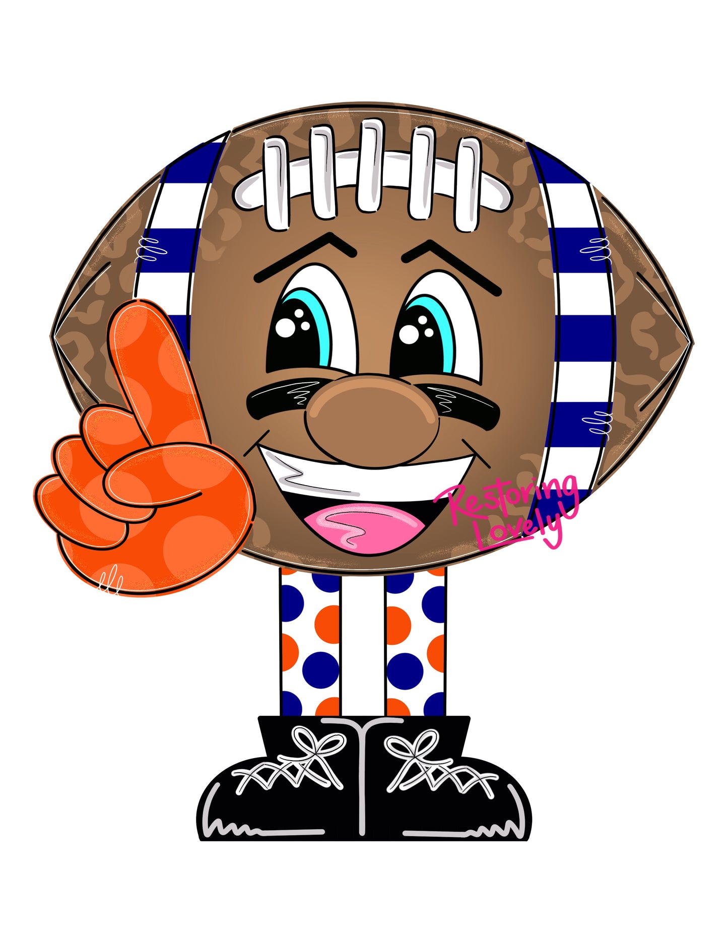 Football Ribbon Legs - Restoring Lovely