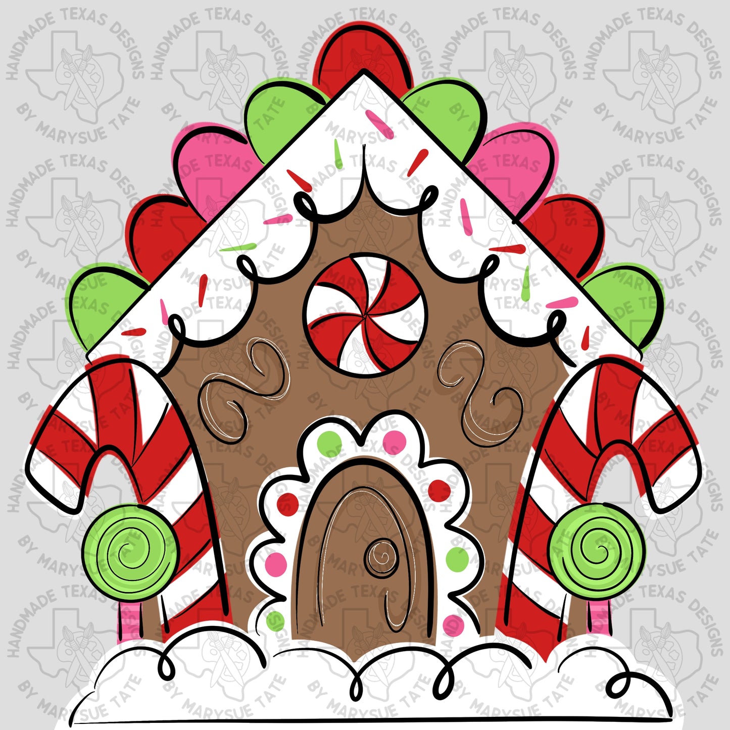 Gingerbread House - Handmade Texas Designs