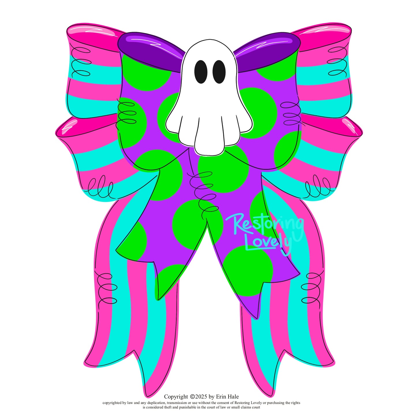 Halloween Ghost Bow - Restoring Lovely