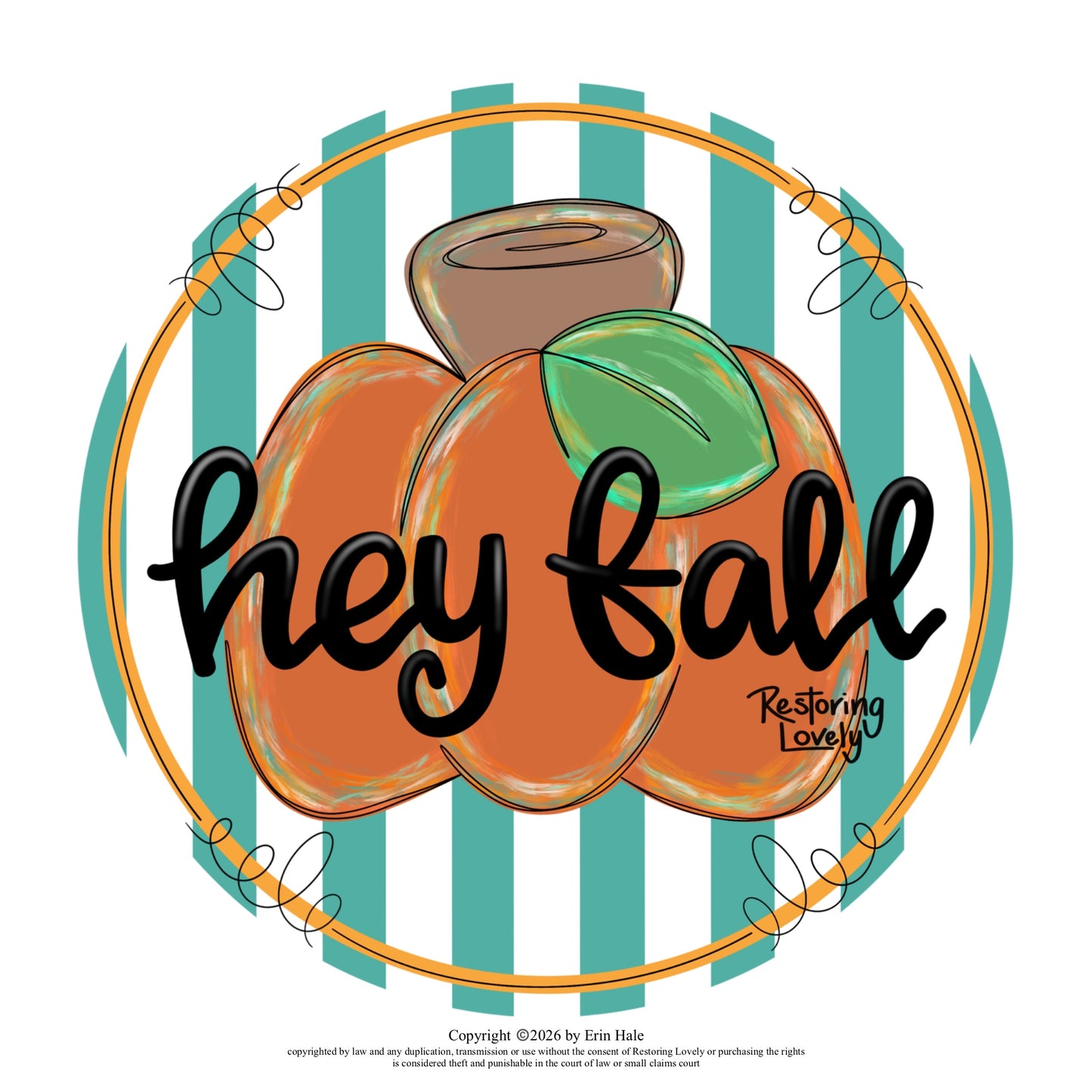 Hey fall pumpkin round - Restoring Lovely