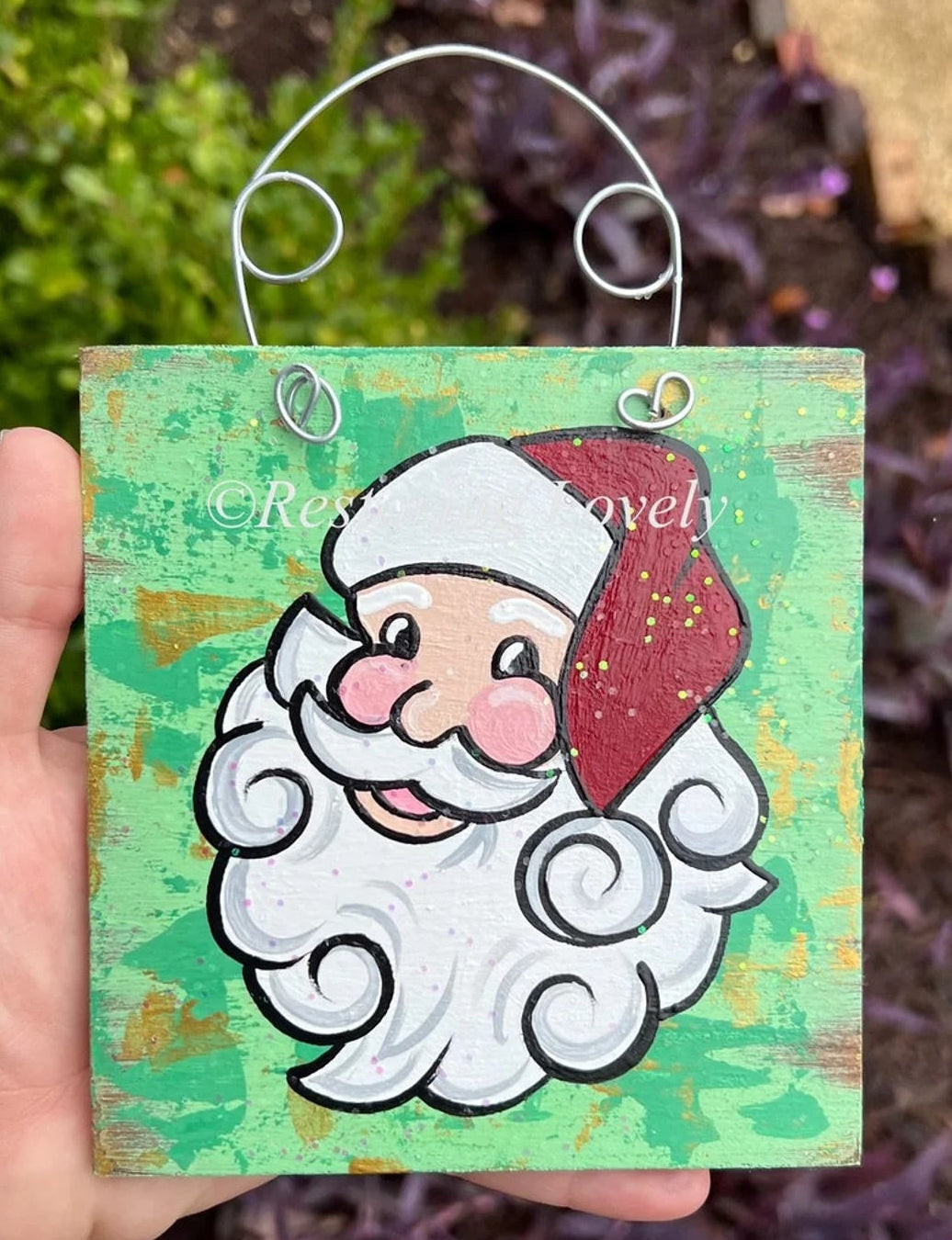 Vintage Santa Ornament - Restoring Lovely