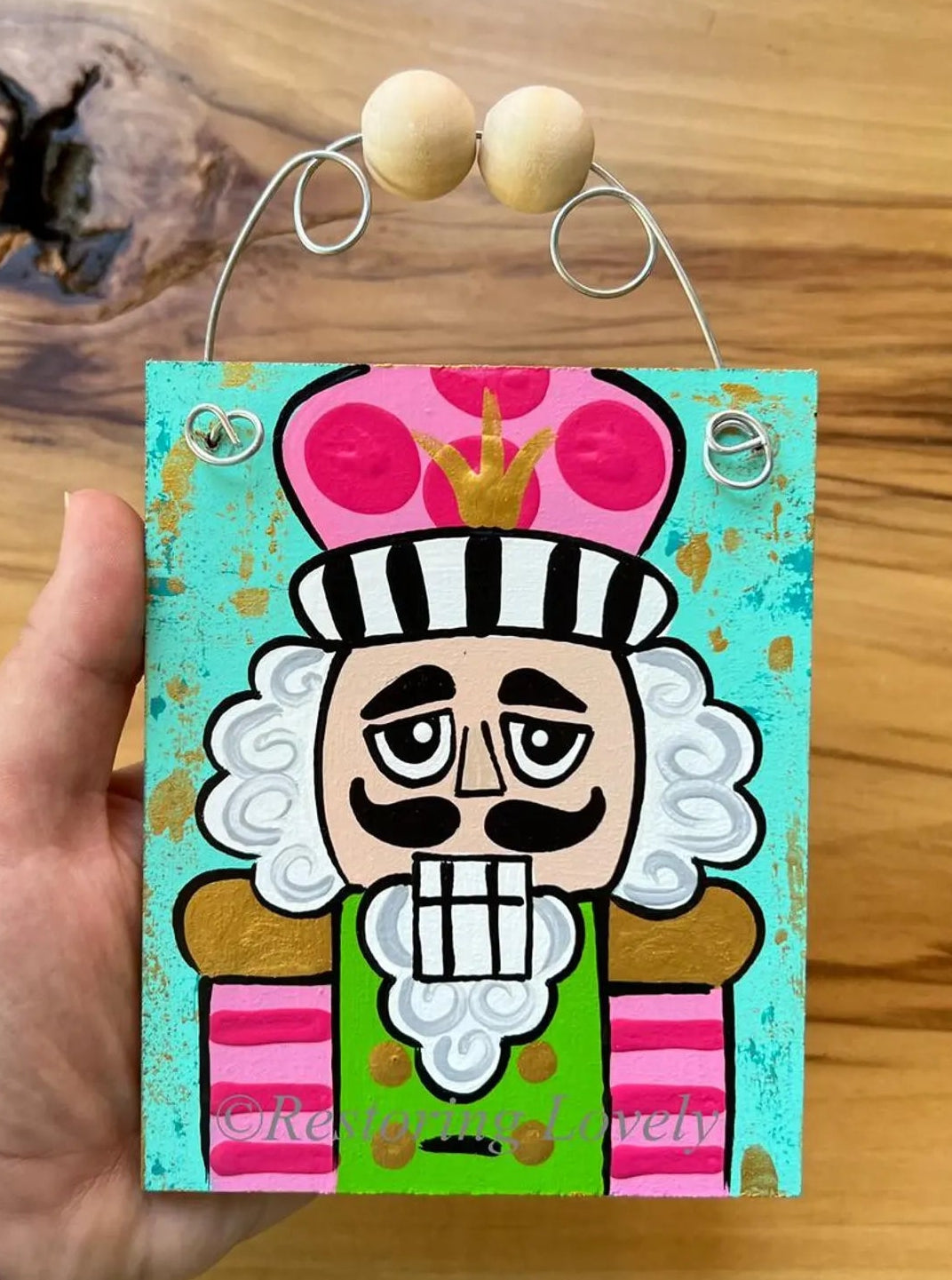 Nutcracker Square Ornament - Restoring Lovely