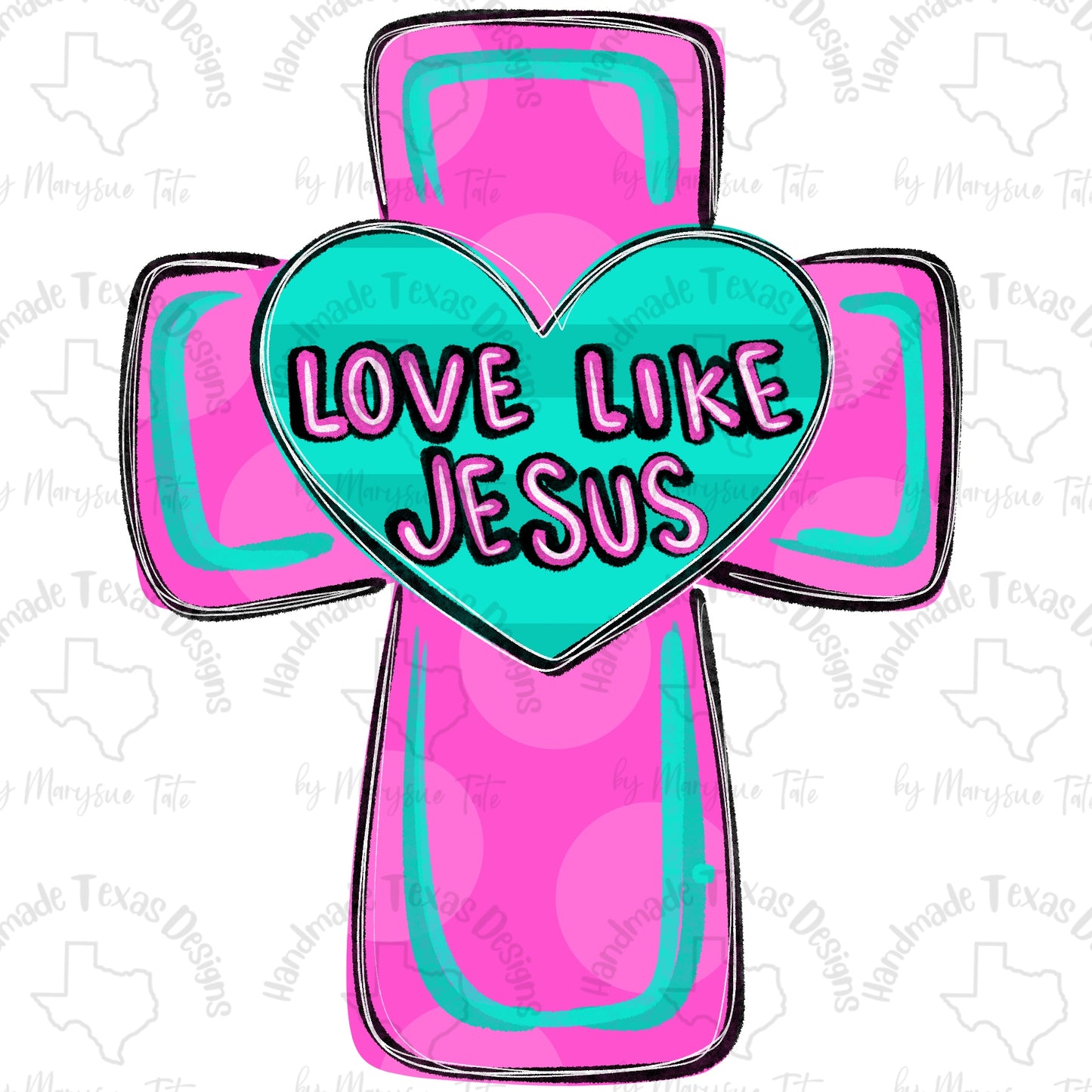 Love Like Jesus Cross - Handmade Texas Designs
