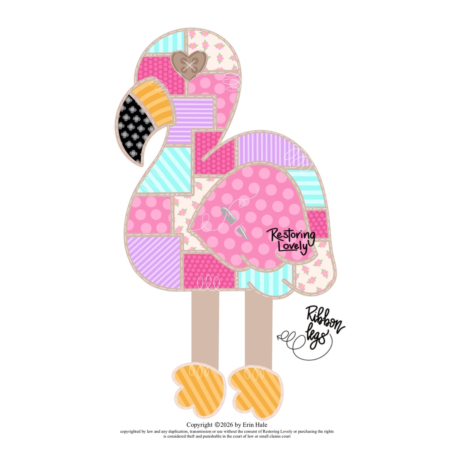Patchwork Flamingo - Restoring Lovely