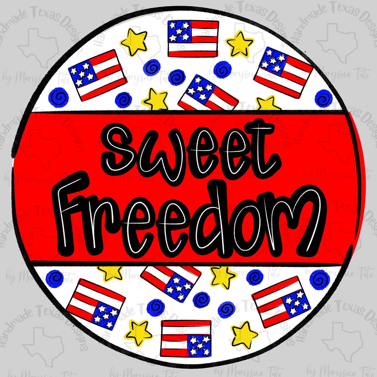 Patriotic Round - Handmade Texas Designs