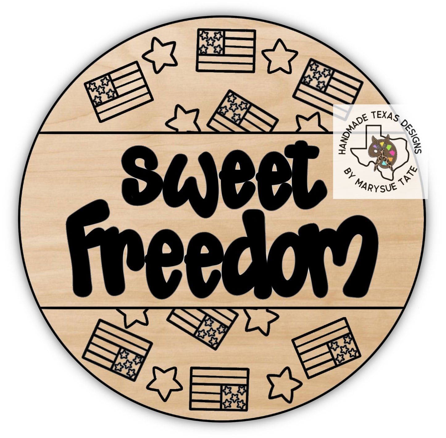 Patriotic Round - Handmade Texas Designs
