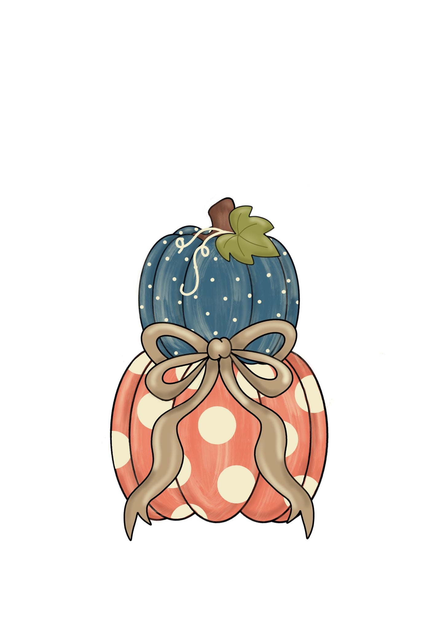Polka Dot Pumpkin Stack - The Perfect Palette