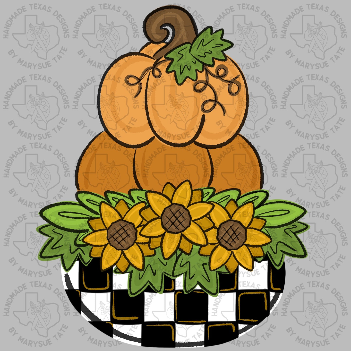 Pumpkin Topiary - Handmade Texas Designs