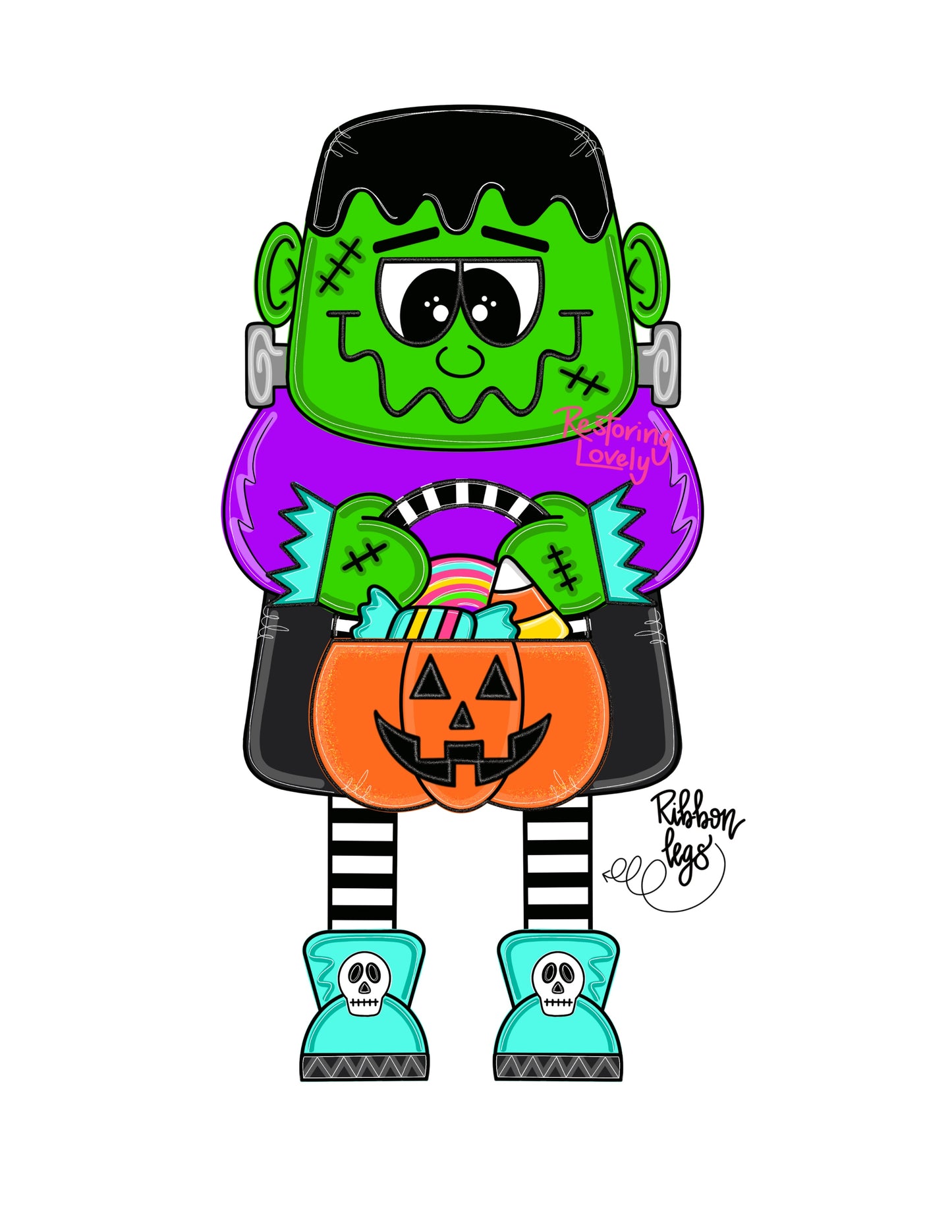 Ribbon Leg Frankenstein - Restoring Lovely