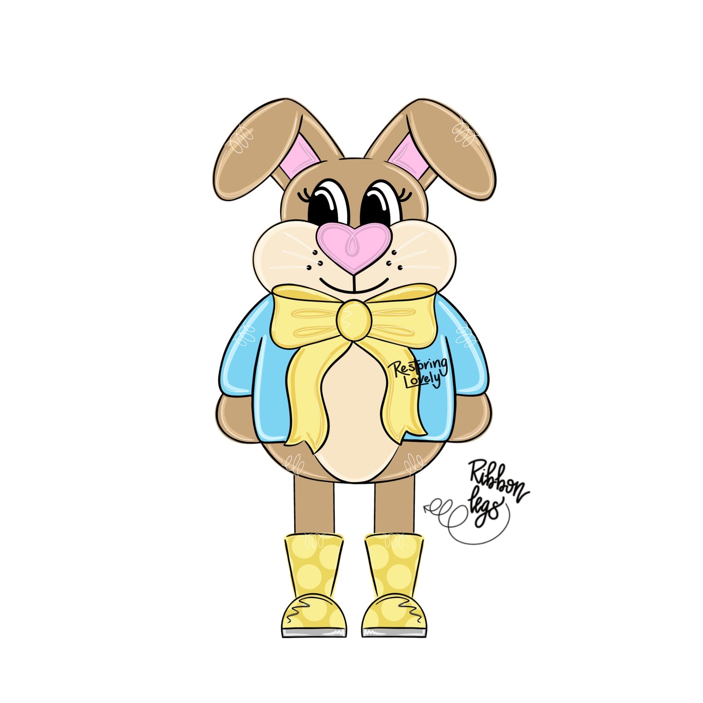 Bow Bunny Ribbon Legs - Restoring Lovely
