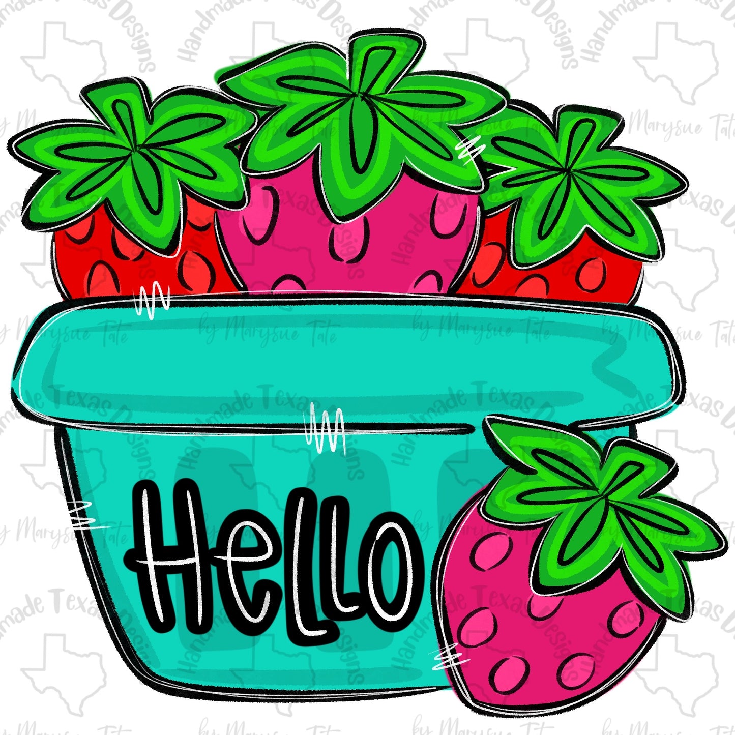 Strawberry Bunch - Handmade Texas Designs