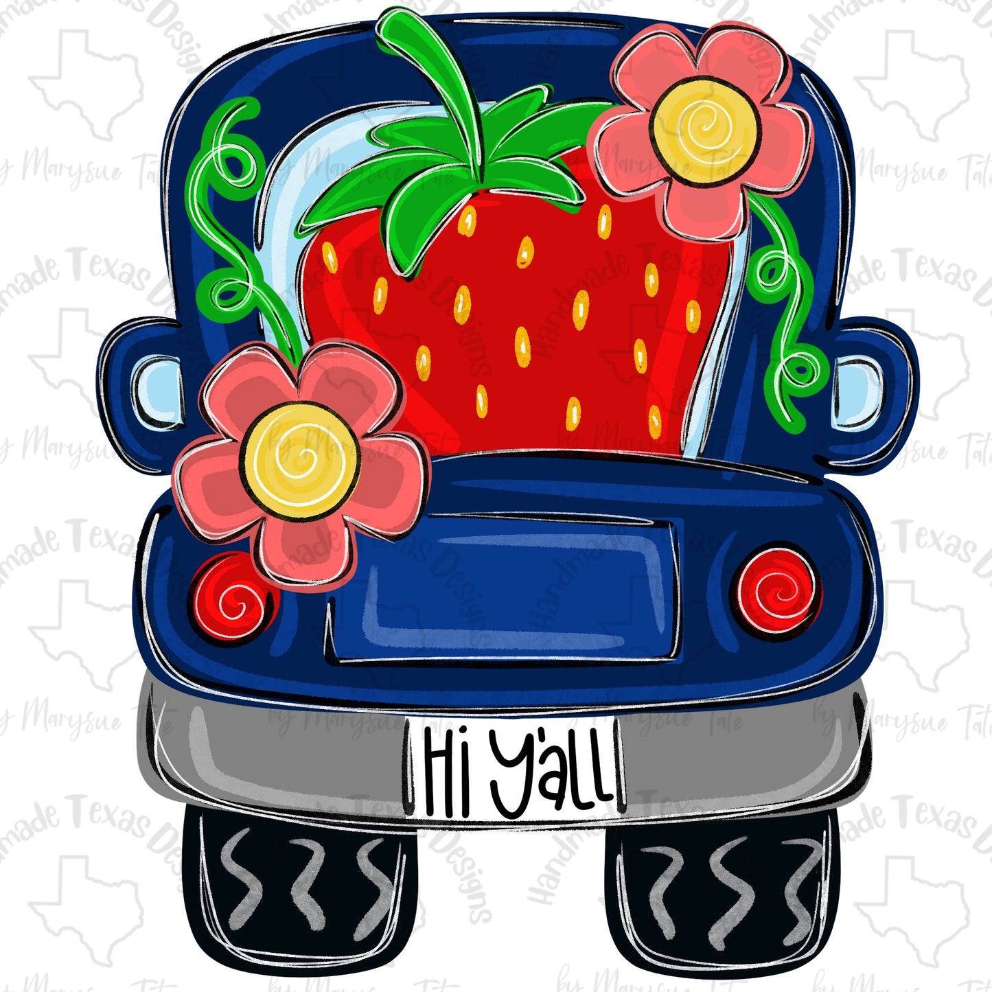Strawberry Truck - Handmade Texas Designs