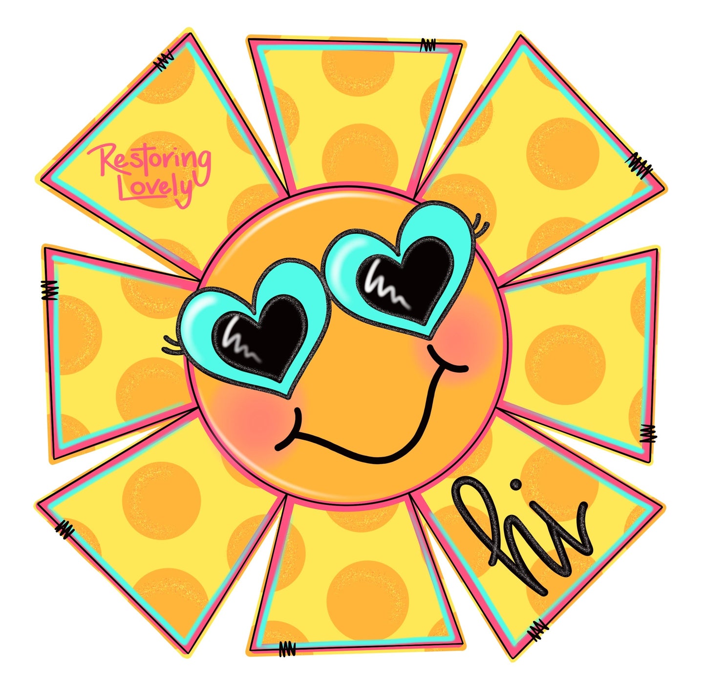 Sun with Glasses - Restoring Lovely