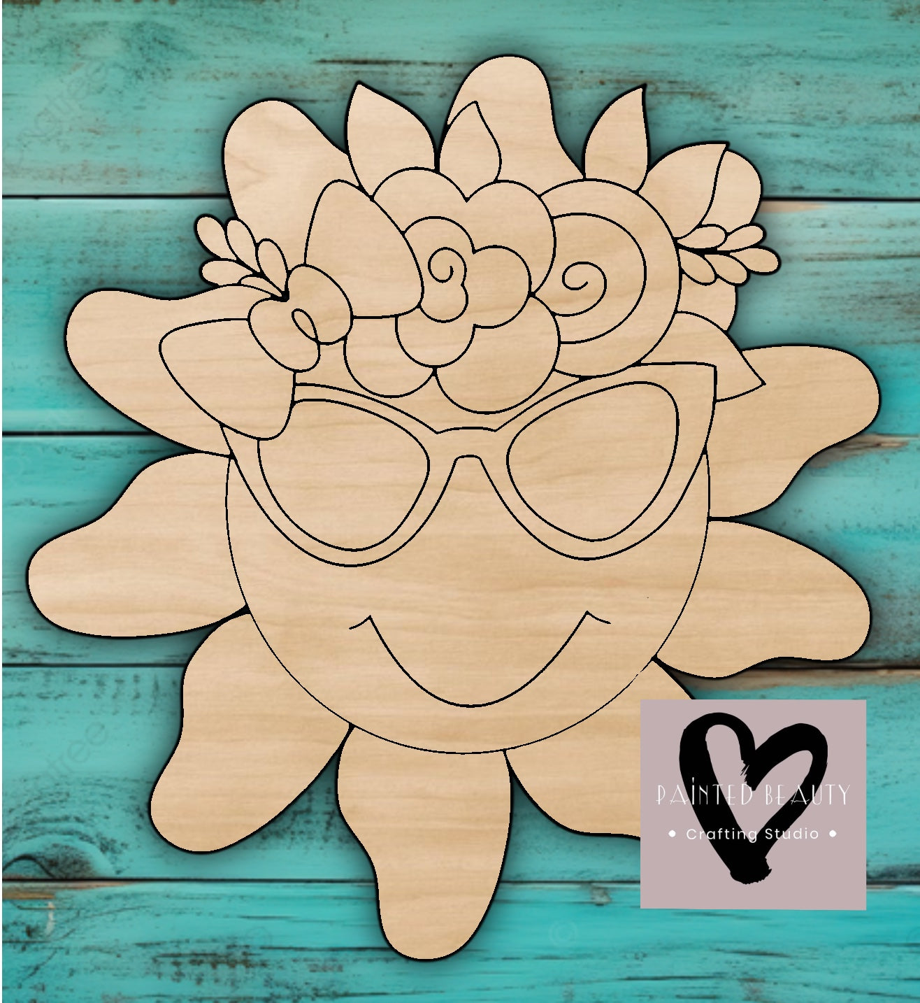 Sun with Flowers - Painted Beauty Designs