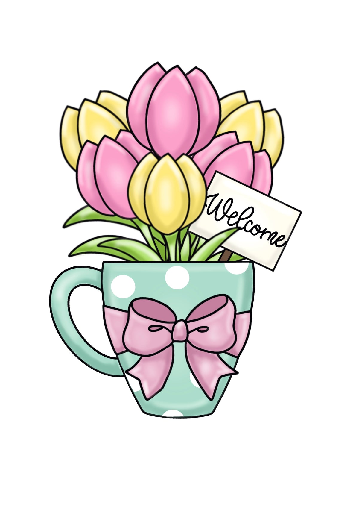 Tulips in a mug - The Perfect Palette