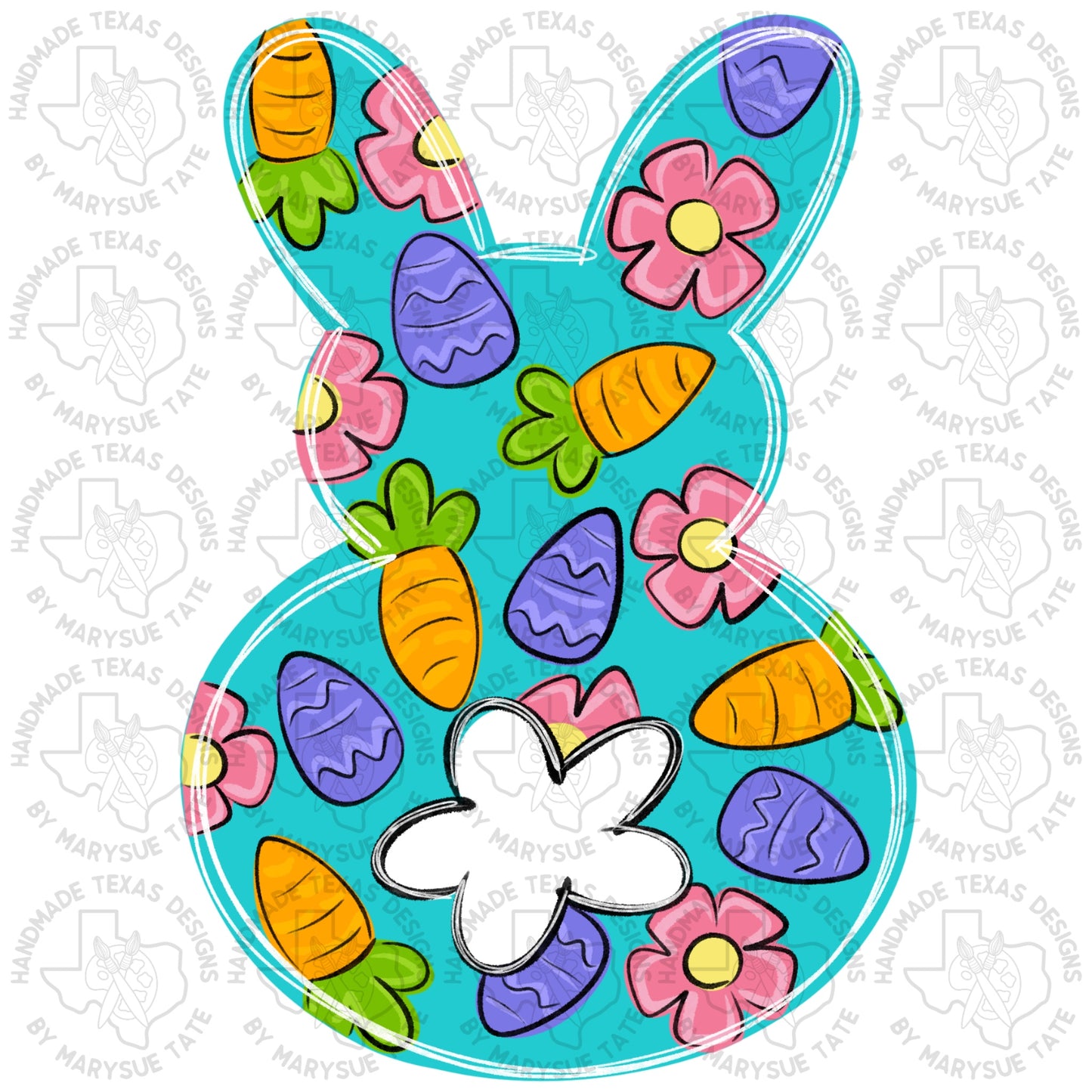 Turquoise Bunny - Handmade Texas Designs