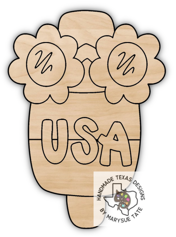 Bomb Pop w/glasses - Handmade Texas Designs