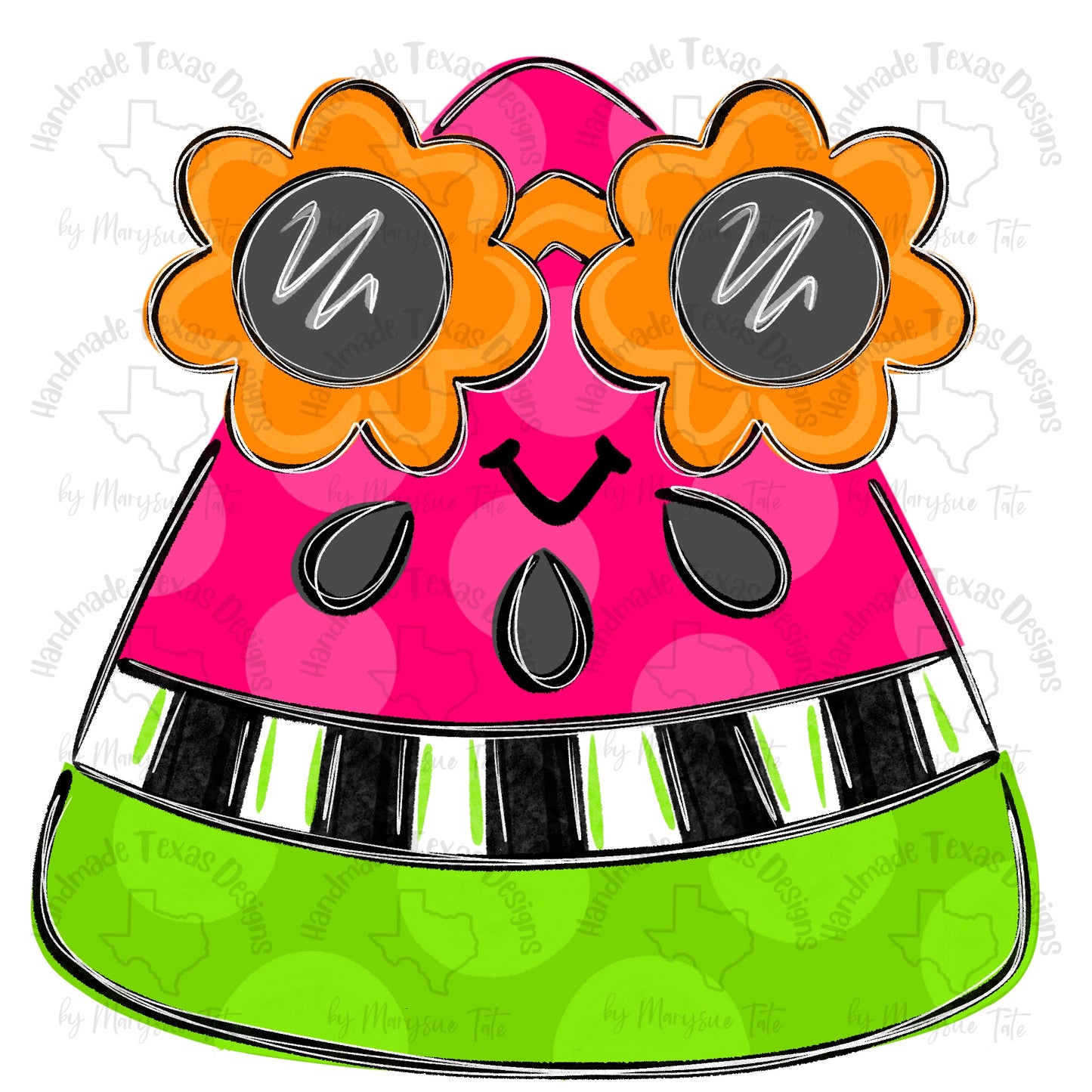 Watermelon Glasses - Handmade Texas Designs