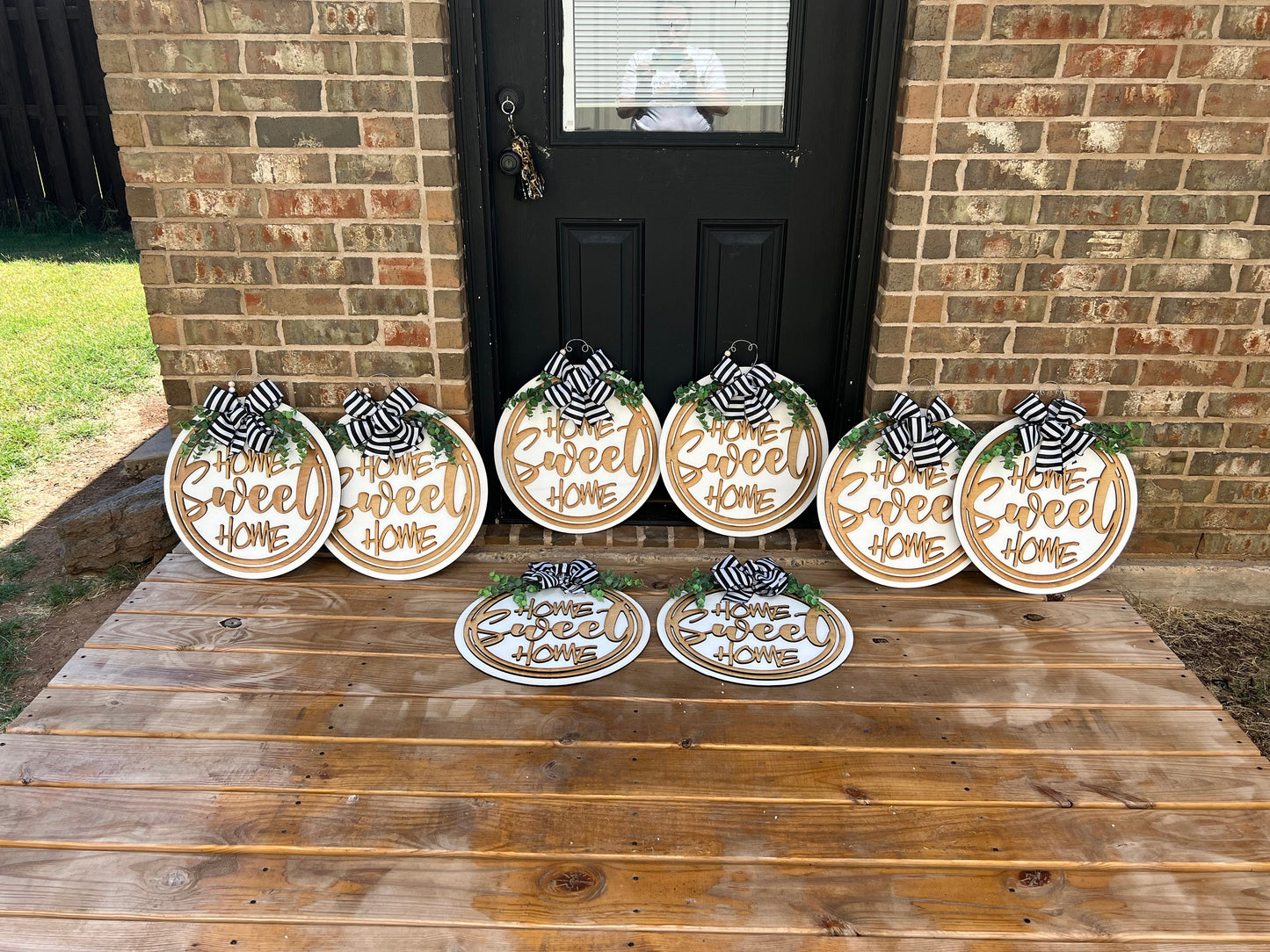 3D Home Sweet Home Door Hanger, Everyday Decor (23" Round)