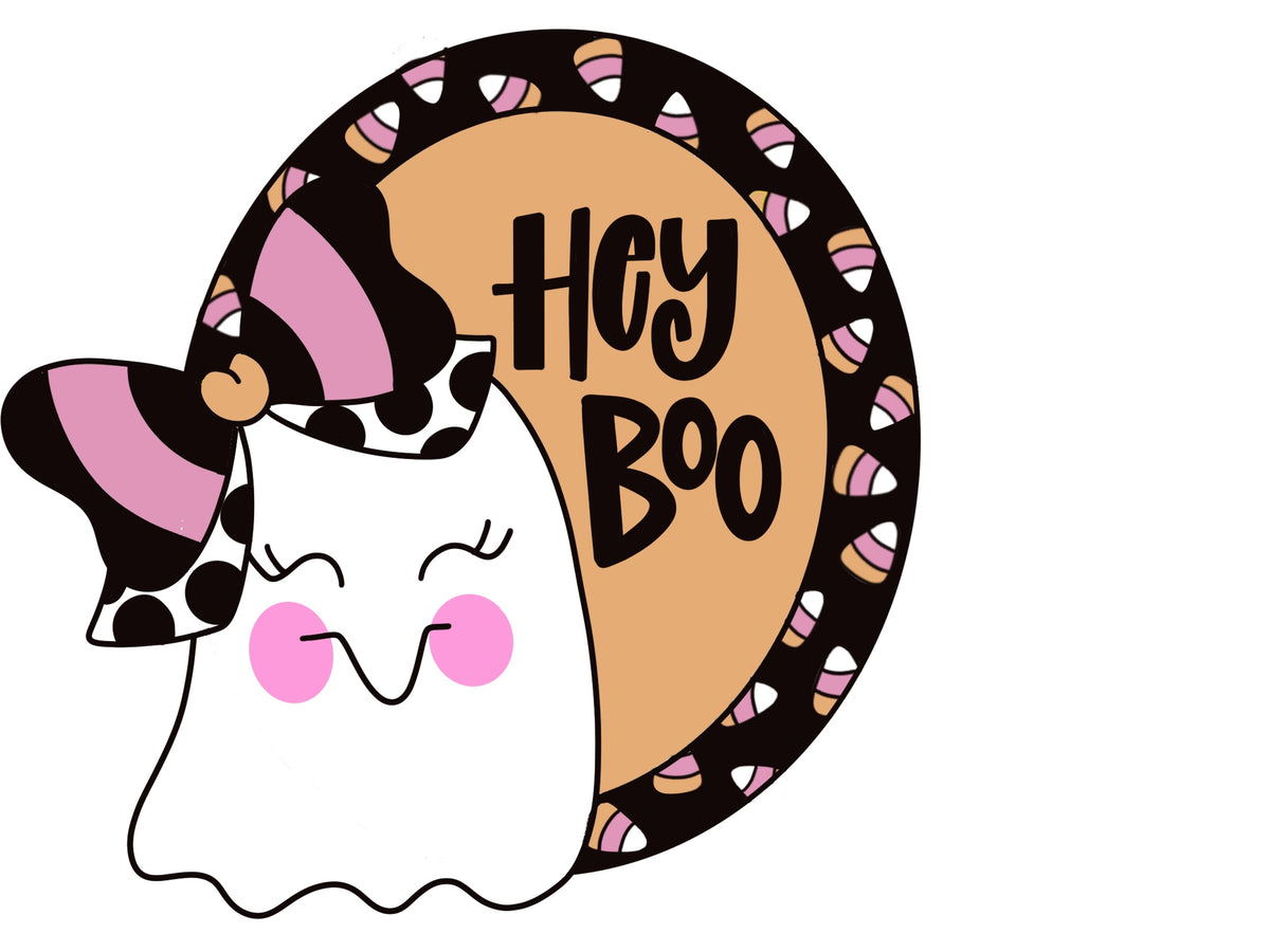 Hey Boo Ghost - Painted Beauty Designs