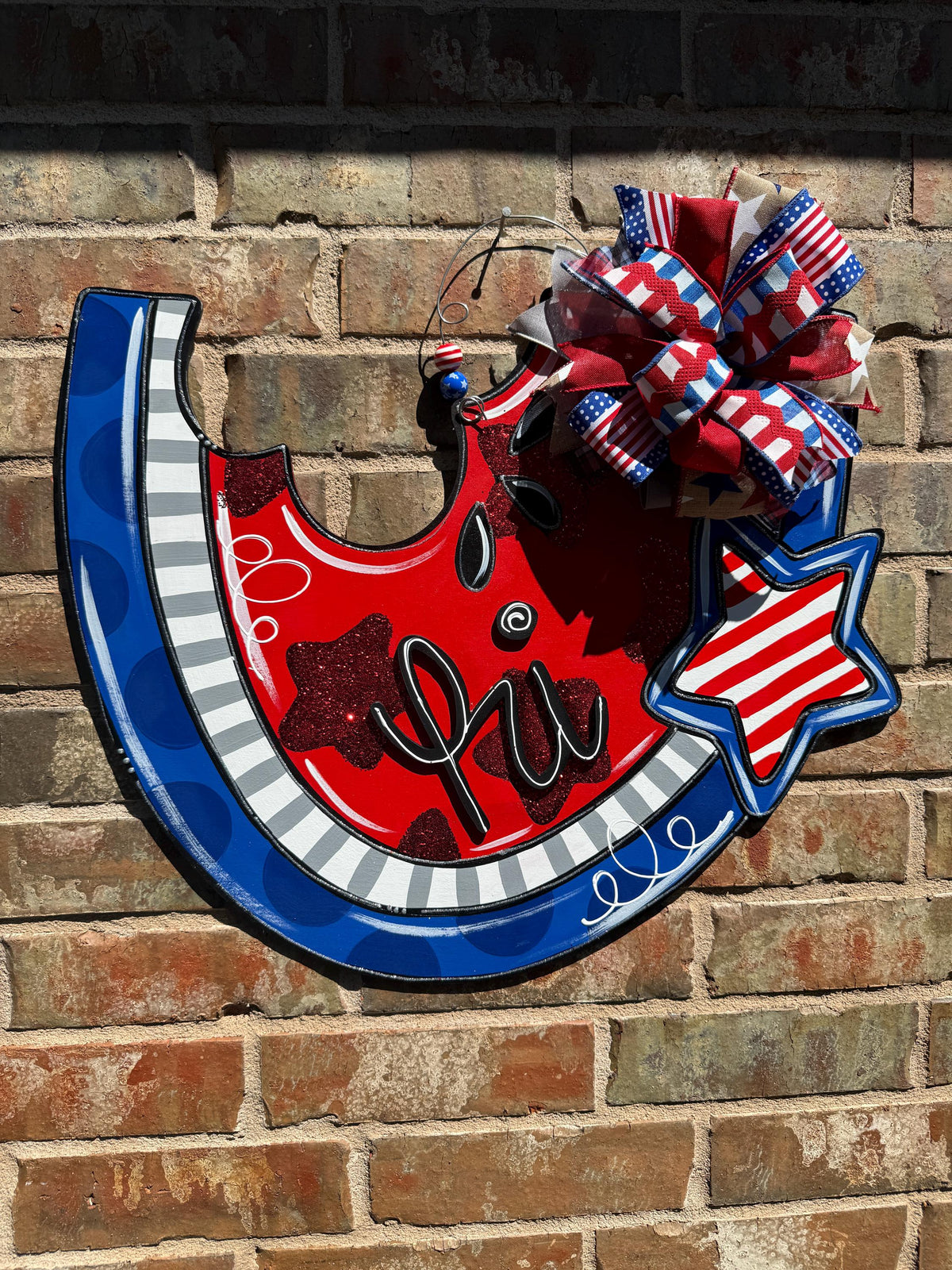 Patriotic Watermelon, Independence Day, 4th of July, 19"x23"