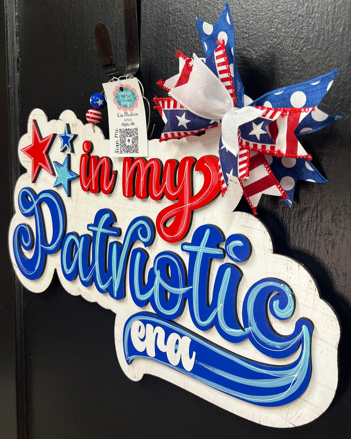 Patriotic Era 3D Door Hanger, USA Stars, 4th of July Decor