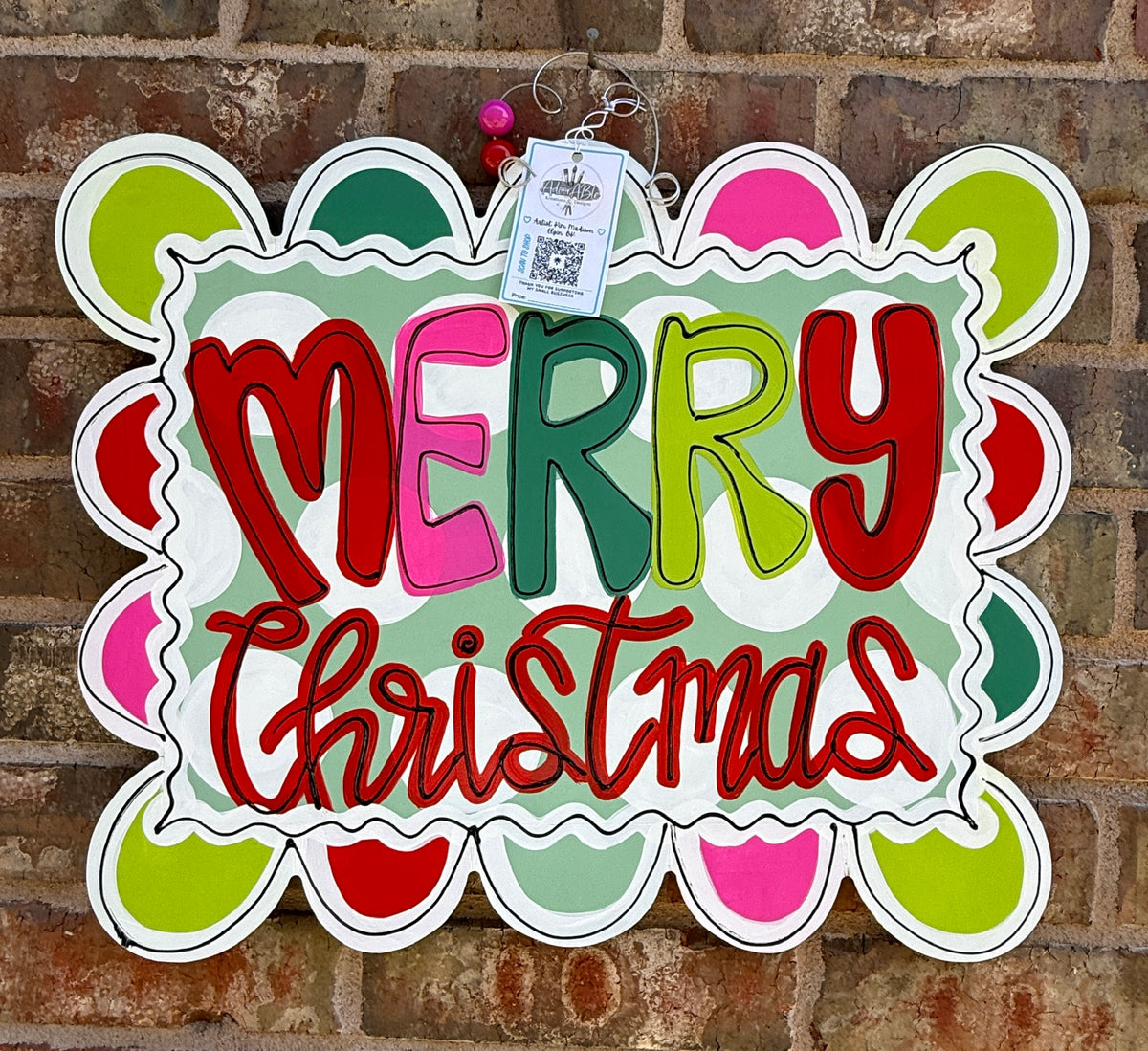 Merry Christmas Plaque Door Hanger