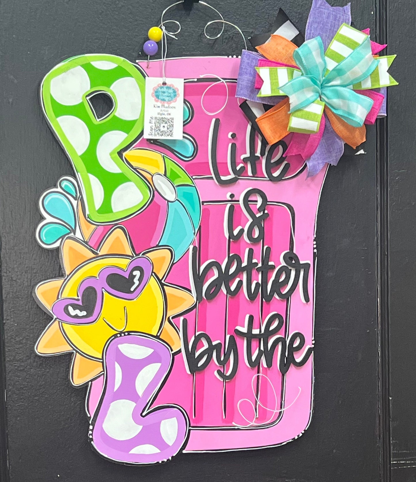 Life is Better by the Pool, Pool, door hanger, Summer, 16"x22"
