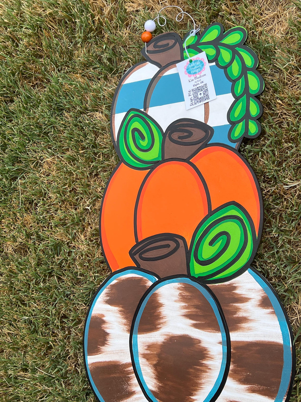 Pumpkin Stack Trio Door Hanger, Fall Decor