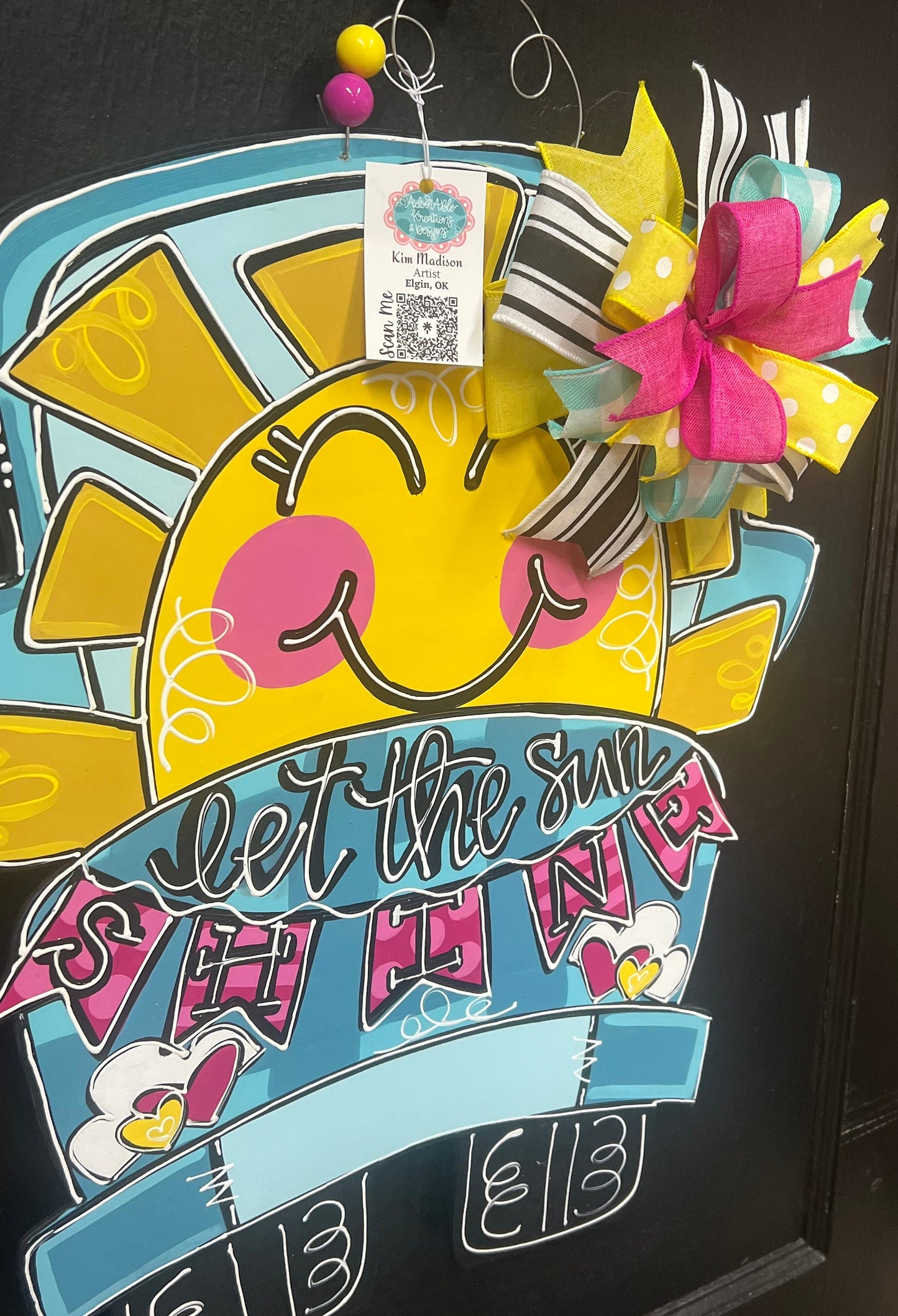 Sun Truck Door Hanger, Summer Welcome Sign (19"x22")