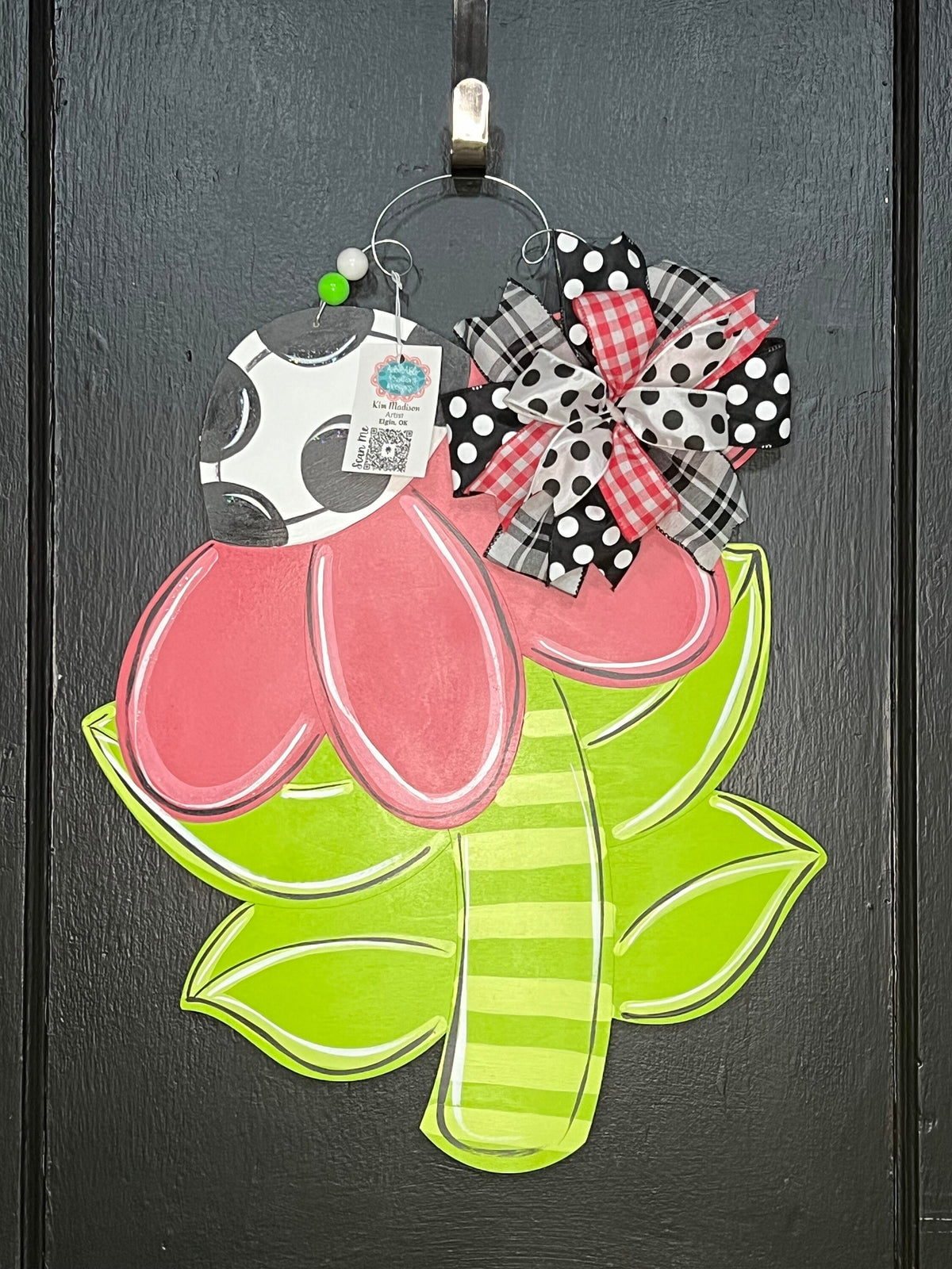 Floral Door Hanger, Spring Summer Decor, 18”x23”