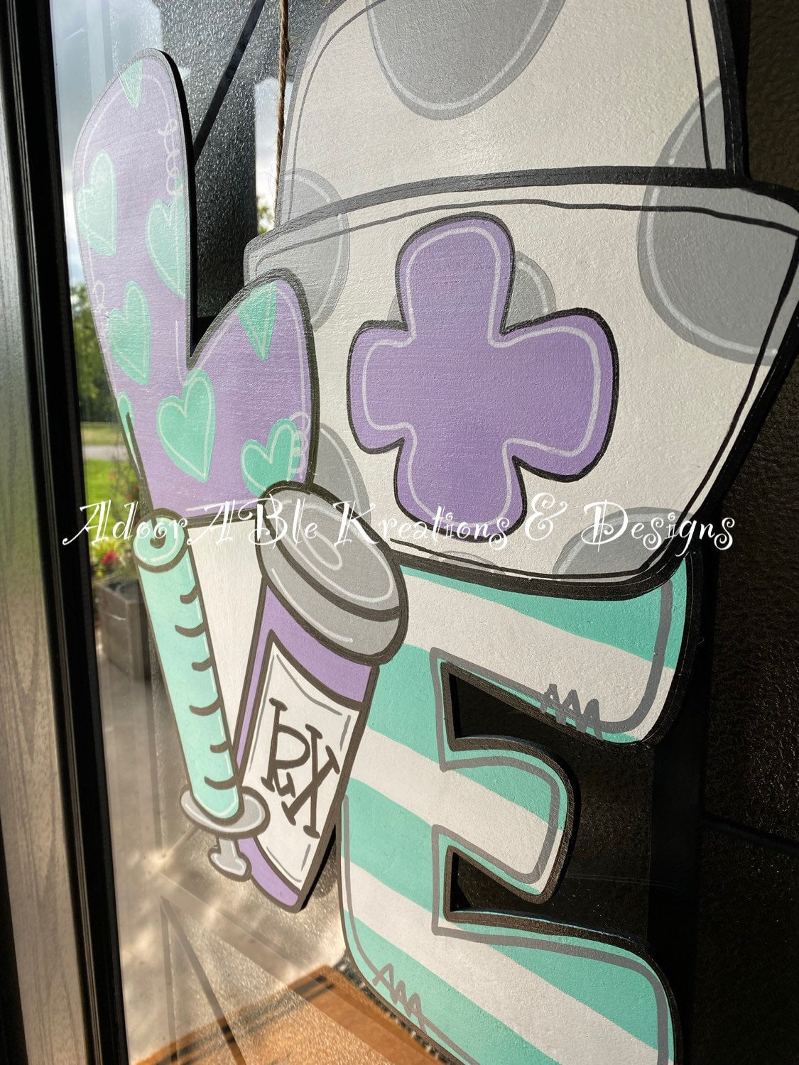 LOVE Nurse Door Hanger | Custom Painted Plywood Sign