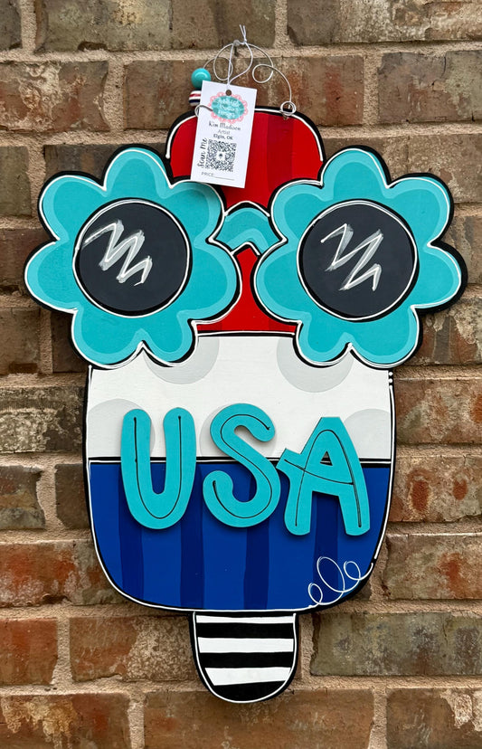Bomb Pop Sunglasses Door Hanger: 4th of July Decor