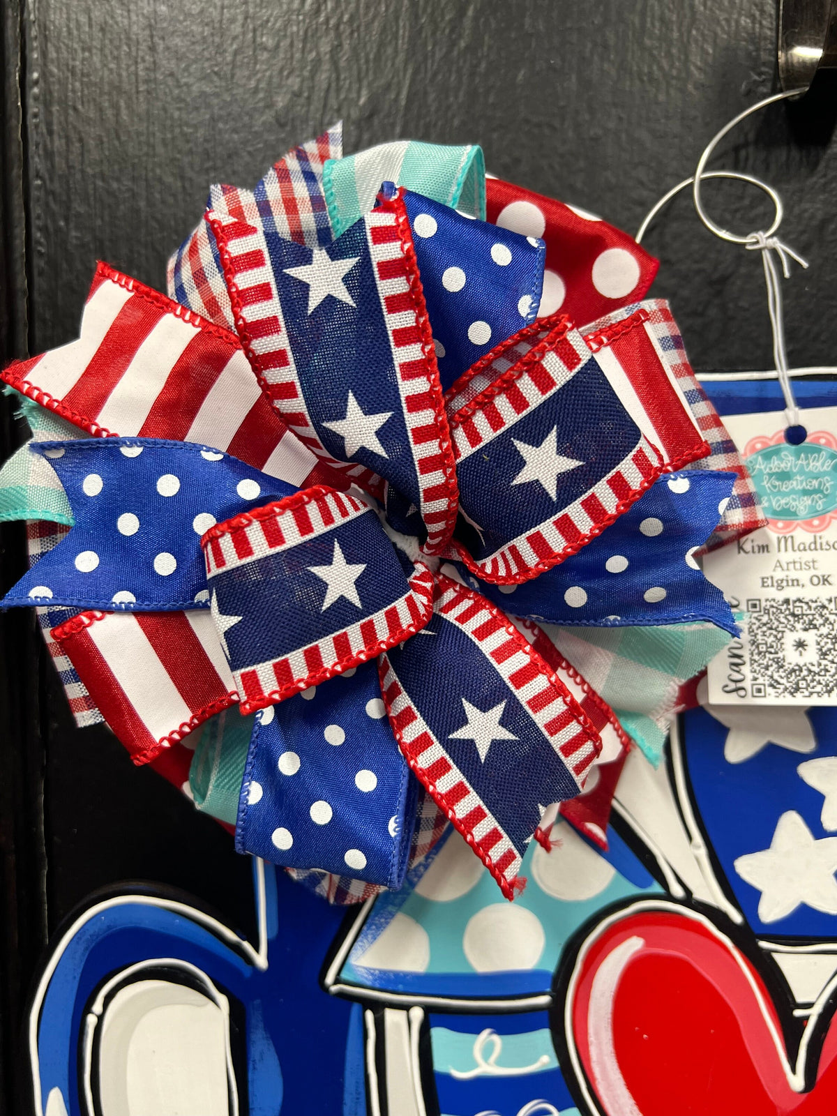 USA Truck Door Hanger, Patriotic Decor, 4th of July, 19x22