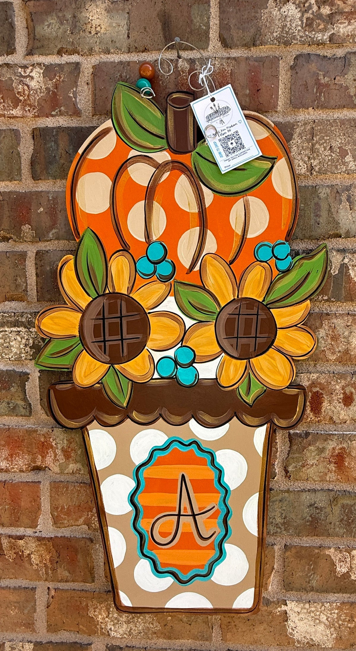 Pumpkin Topiary Door Hanger