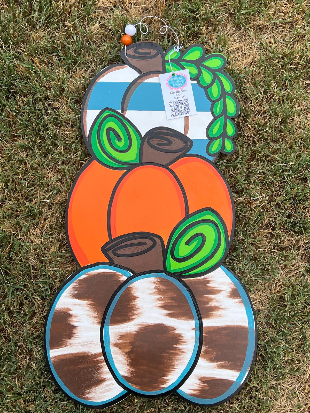 Pumpkin Stack Trio Door Hanger, Fall Decor