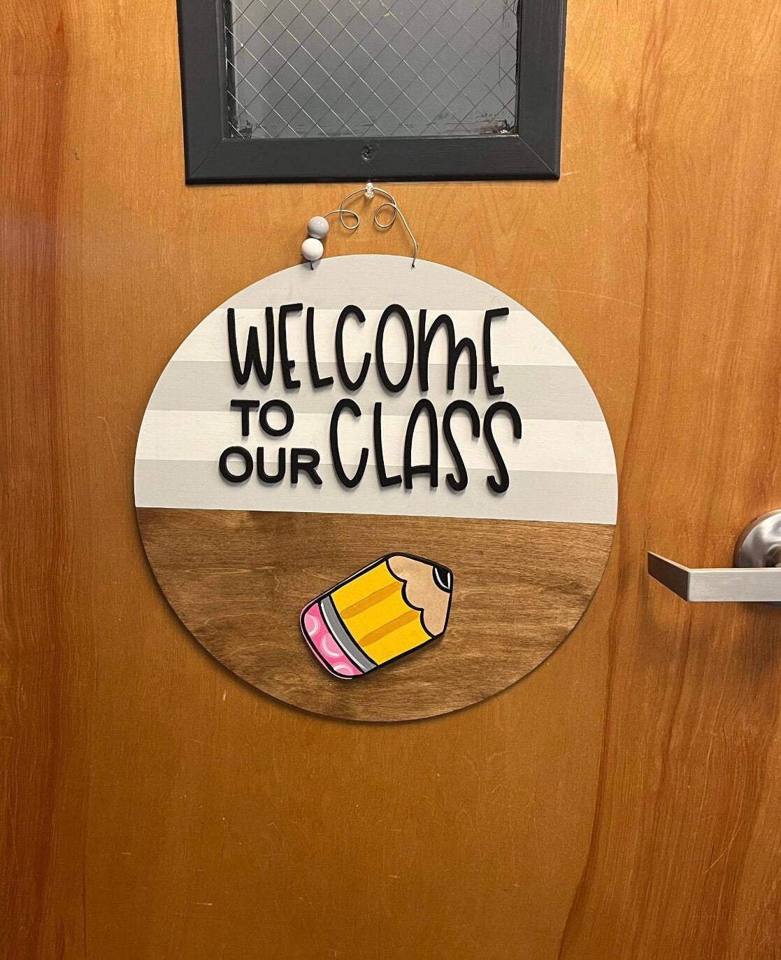 Welcome To Our Class Door Hanger Base, 20" Round, Interchangeable