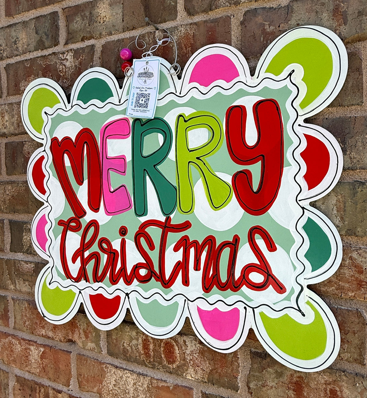 Merry Christmas Plaque Door Hanger